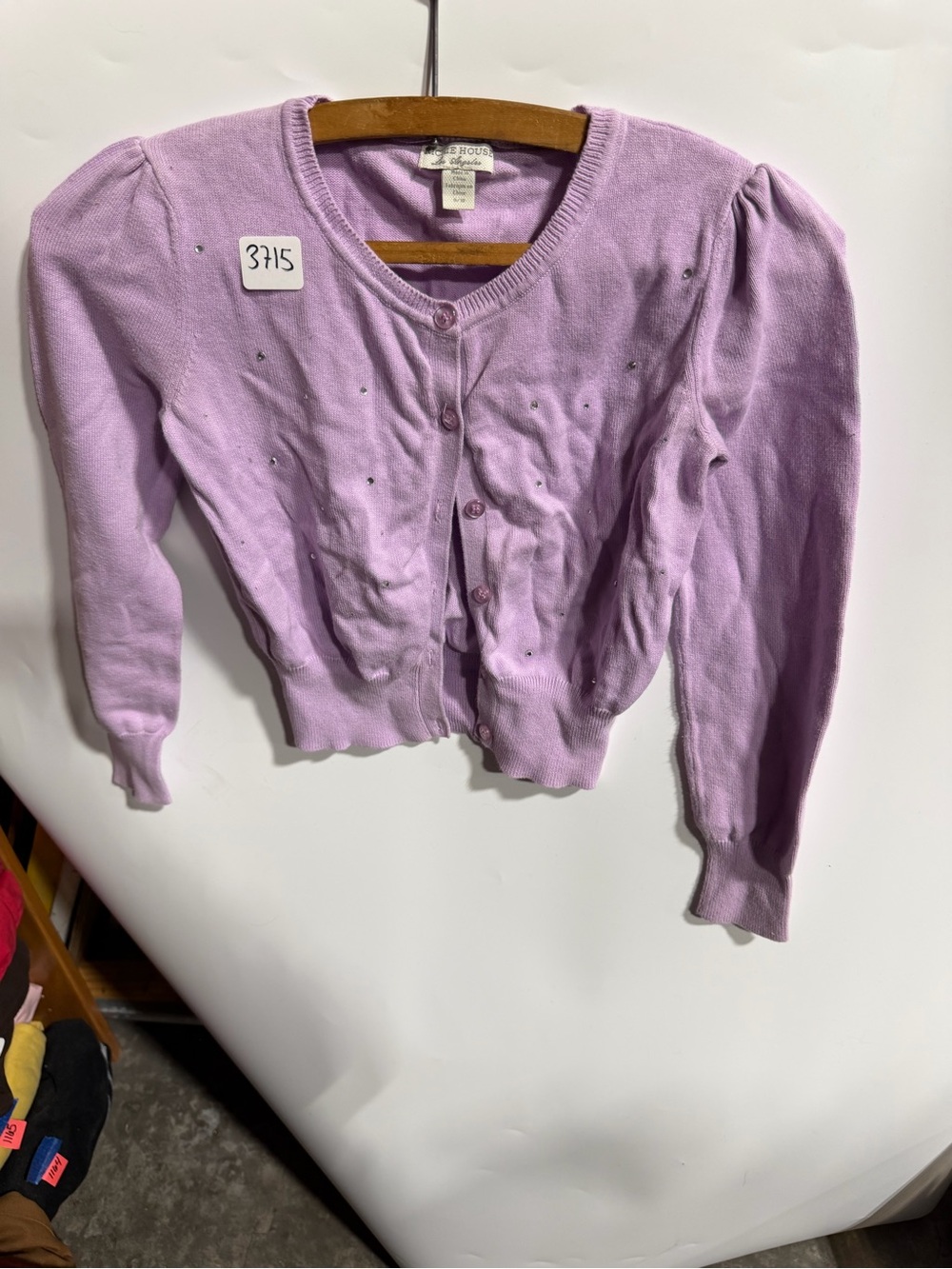 #3715-Riche House Lavender Button Front Cardigan